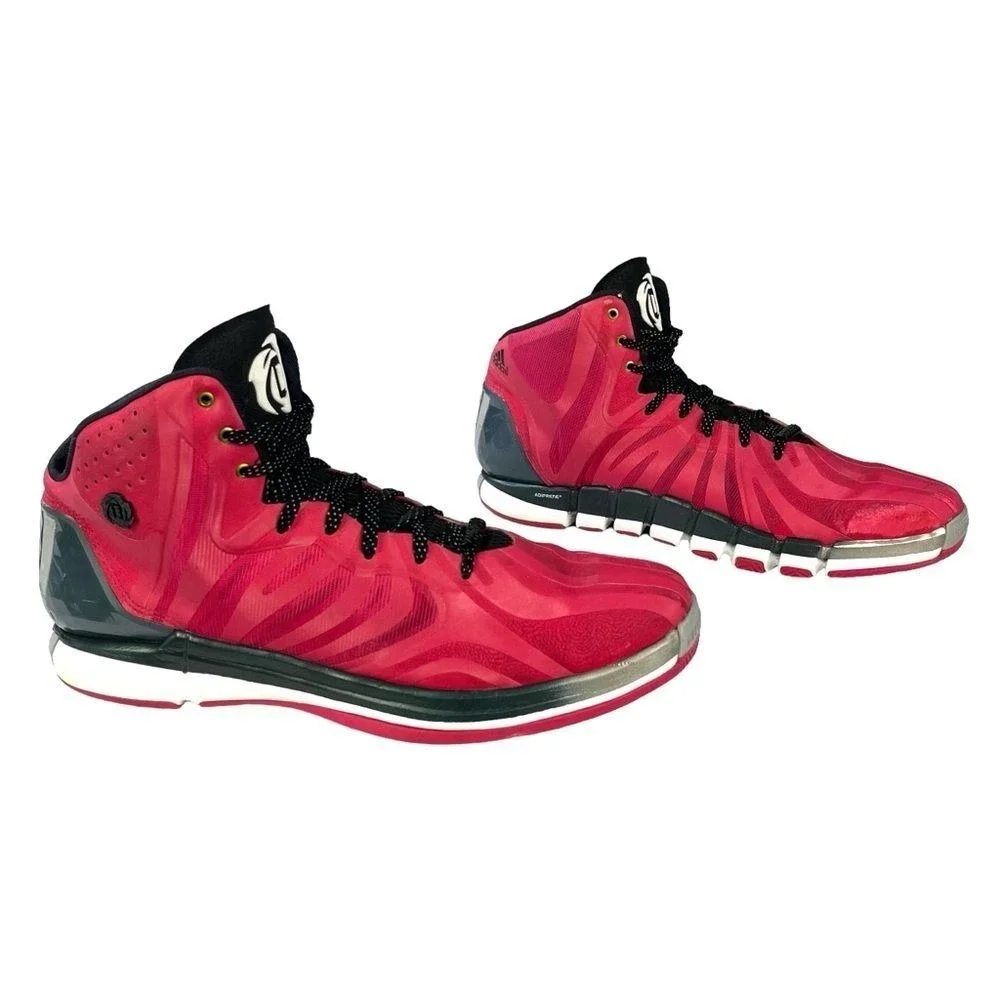 Vintage Adidas‎ D Rose 4.5 Mens 14 Pink Basketball Sneakers GeoFit SprintFrame